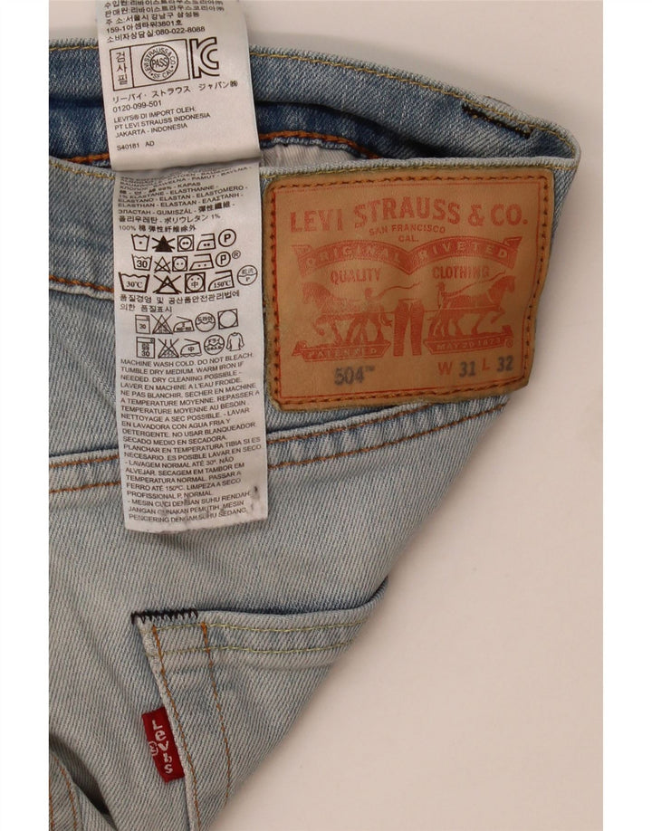 Levi's Hombre 504 Vaqueros Rectos W31 L32 Algodón Azul
