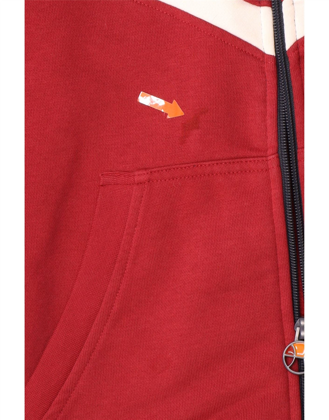 ELLESSE Hombre Sudadera Con Capucha Y Cremallera De Algodón Color Block Rojo Medio