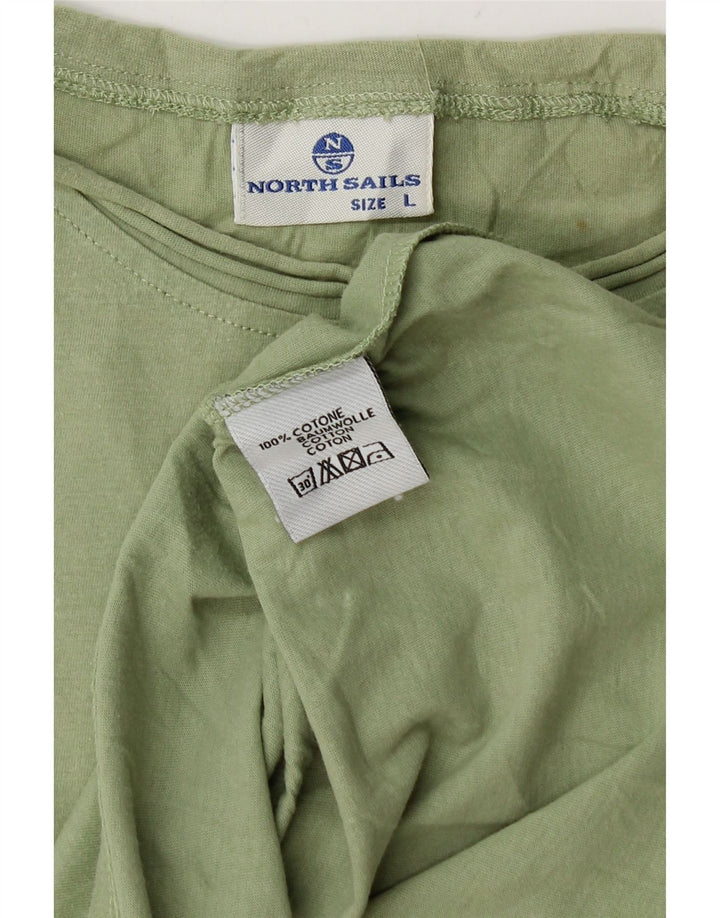 NORTH SAILS Camiseta gráfica para hombre Top grande de algodón verde