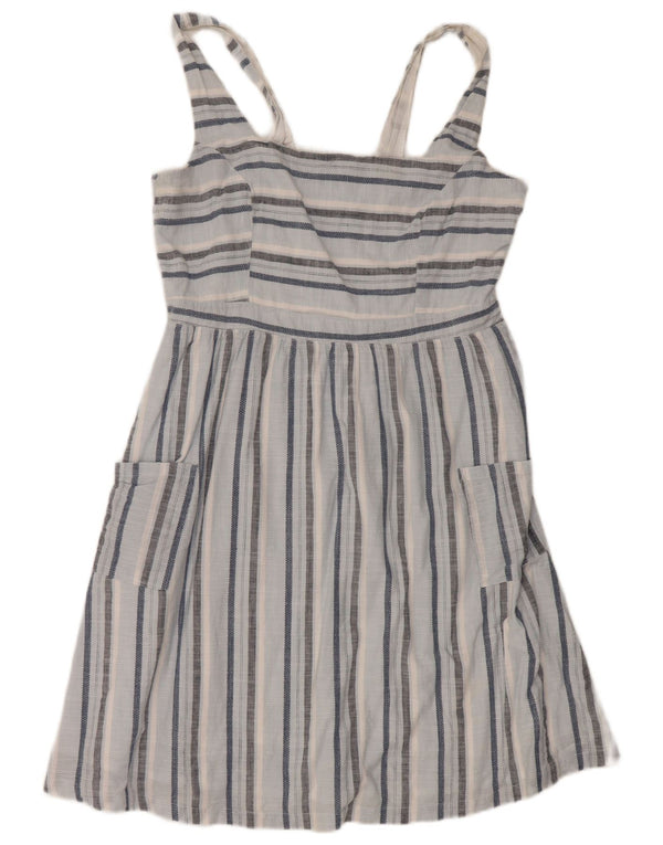 Vestido de verano para mujer Fat Face UK 44 Algodón a rayas azules grandes