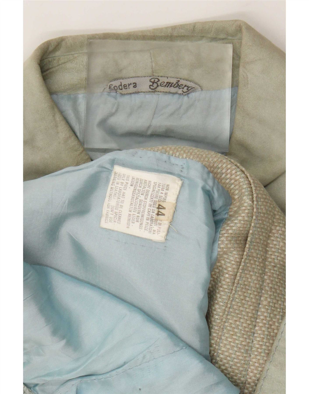 Chaqueta de ante vintage para mujer IT 44 Cuero verde medio