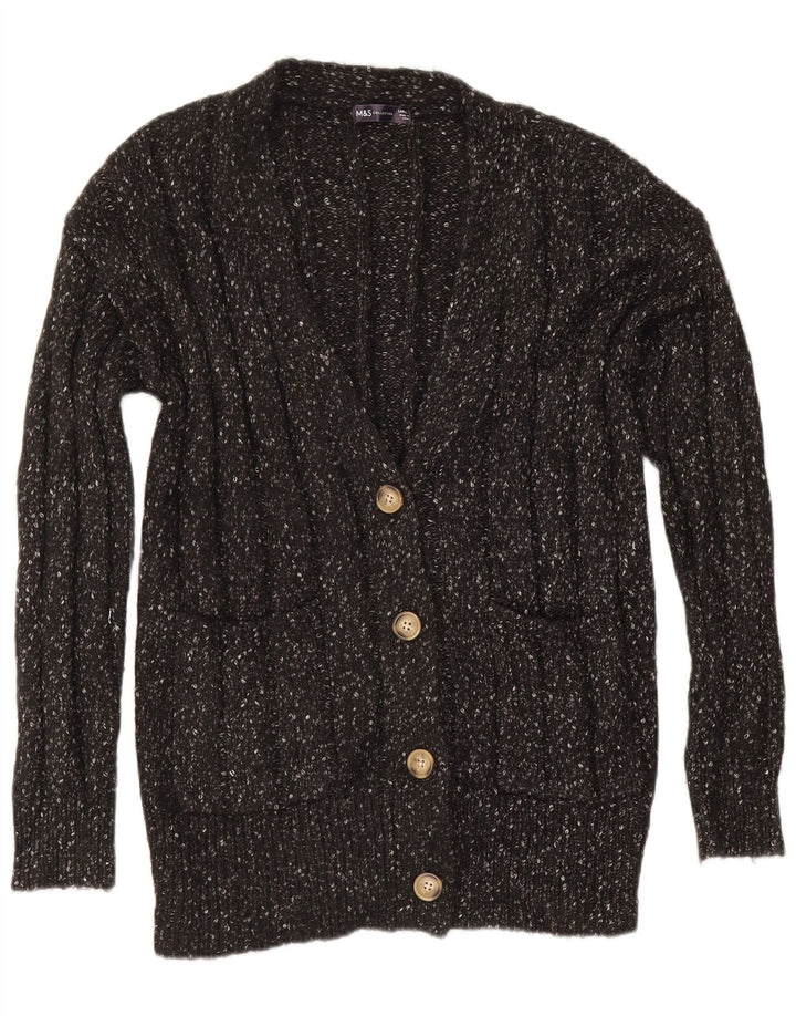 Marks & Spencer Suéter tipo cárdigan extragrande para mujer UK 46 Grande gris moteado