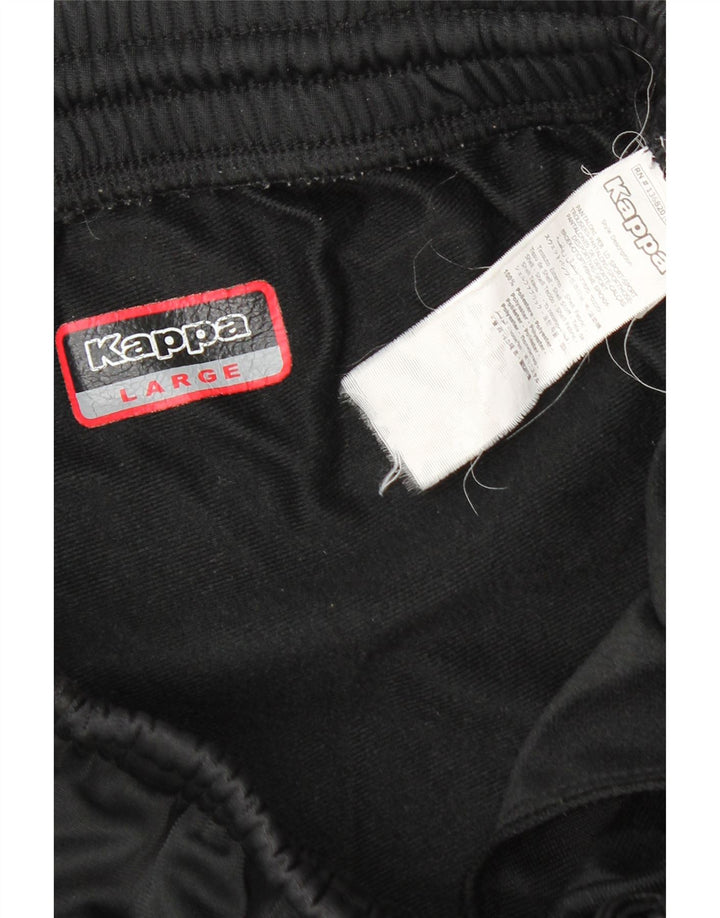 Kappa Pantalones de chándal con gráfico para niños 13-14 años Grande Negro Poliéster