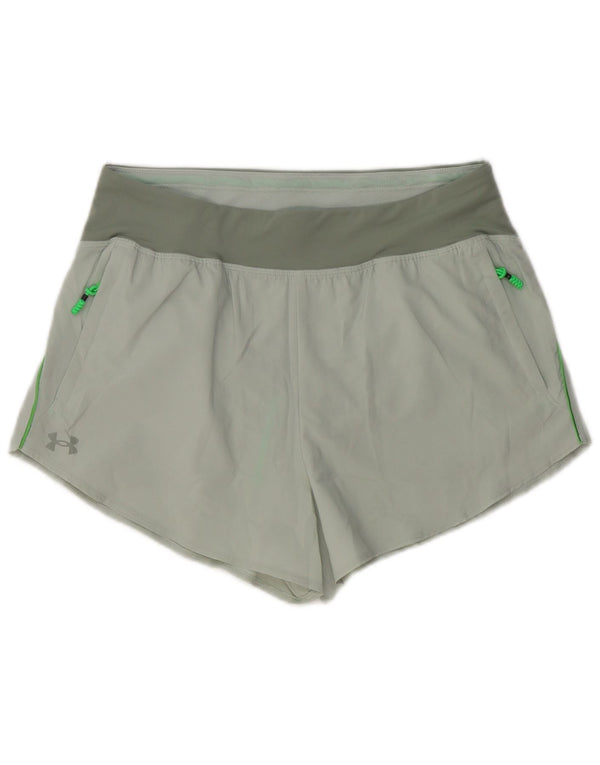 Under Armour Pantalones cortos deportivos para mujer UK 44 Grande Gris Colorblock Poliéster