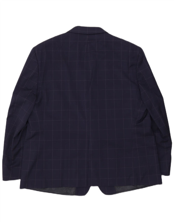 Ralph Lauren Chaqueta tipo blazer de 2 botones para hombre IT 52 Lana a cuadros azul marino grande