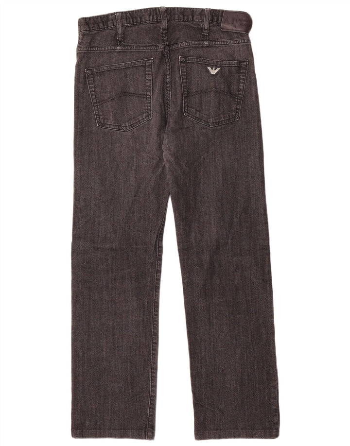Jeans Armani Mujer Rectos W32 L28 Algodón Gris