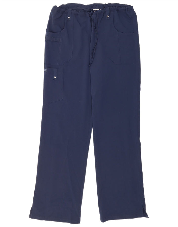 Dickies Pantalones Cargo Rectos Para Mujer Grande W34 L33 Poliéster Azul Marino