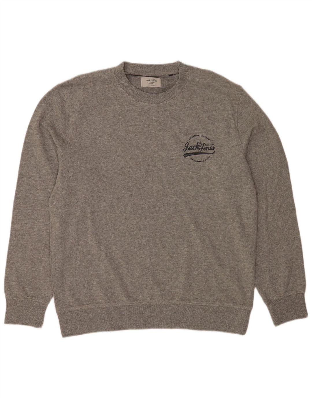 Jack & Jones Hombre Sudadera Jumper XL Gris Algodón