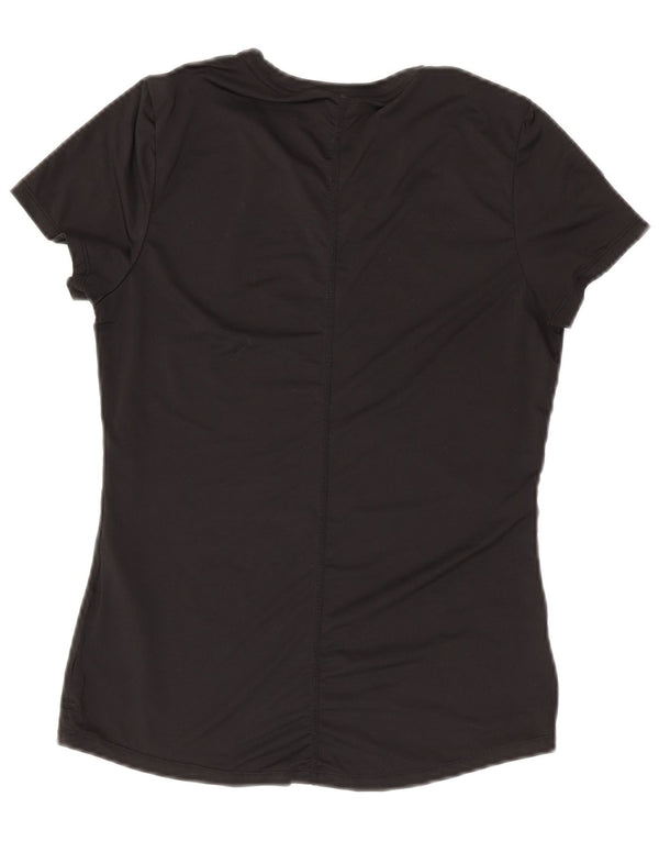 NIKE Camiseta Dri Fit Slim Fit para Mujer UK 10 Small Poliéster Negro