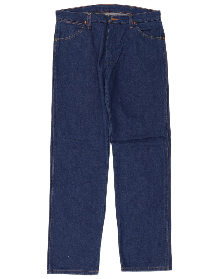Wrangler Vaqueros Rectos Regulares Para Hombre W33 L32 Algodón Azul