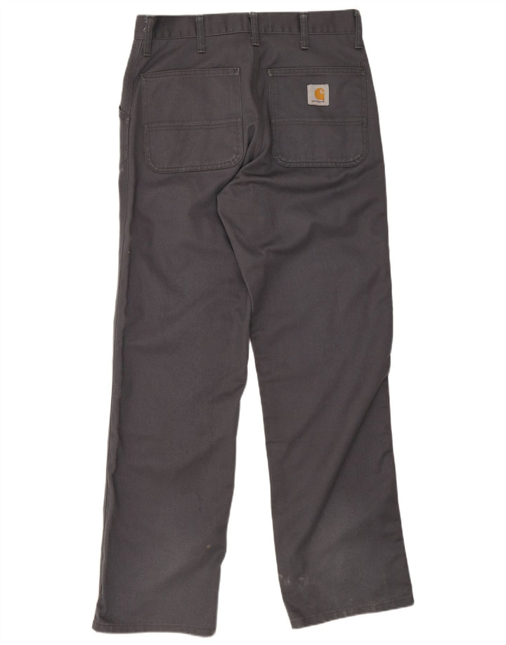 Carhartt Pantalón chino recto para hombre W30 L34 Poliéster gris