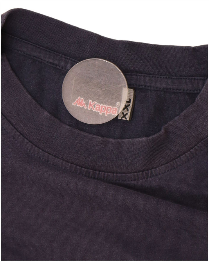 KAPPA Camiseta Hombre Top 2XL Azul Marino Algodón