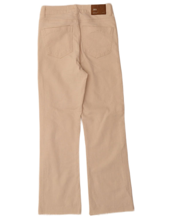Zara Jeans Bootcut para Mujer EU 34 2XS W24 L28 Algodón Blanco Roto