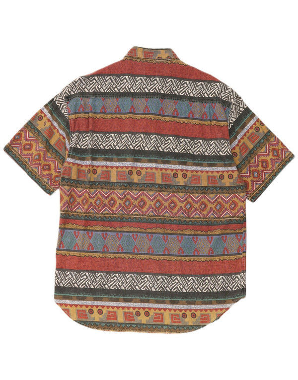 Denunciar Camisa Manga Corta Hombre Talla 43/44 XL Algodón Geométrico Multicolor