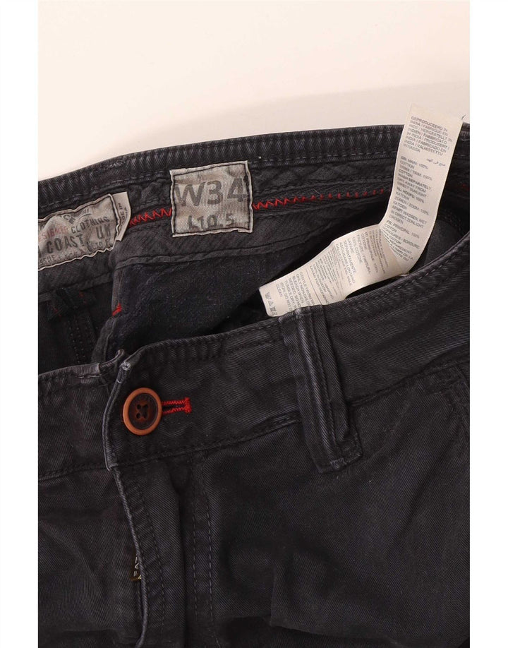 Pantalones cortos chinos para hombre Fat Face W34 Grande Algodón negro