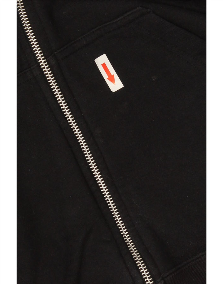 Nike Sudadera con capucha y cremallera gráfica para hombre, algodón negro mediano
