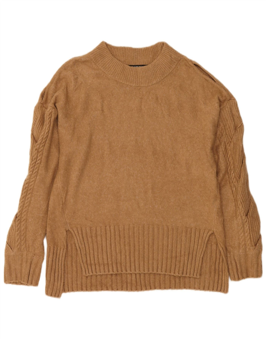 Dkny Suéter tipo jersey con cuello alto para mujer Reino Unido 14 Acrílico marrón medio