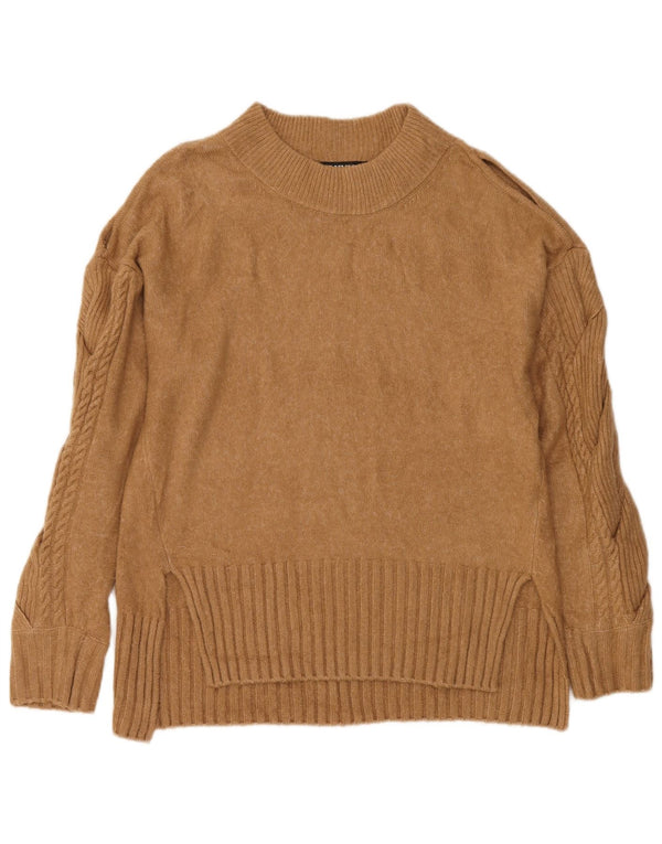 Dkny Suéter tipo jersey con cuello alto para mujer Reino Unido 14 Acrílico marrón medio