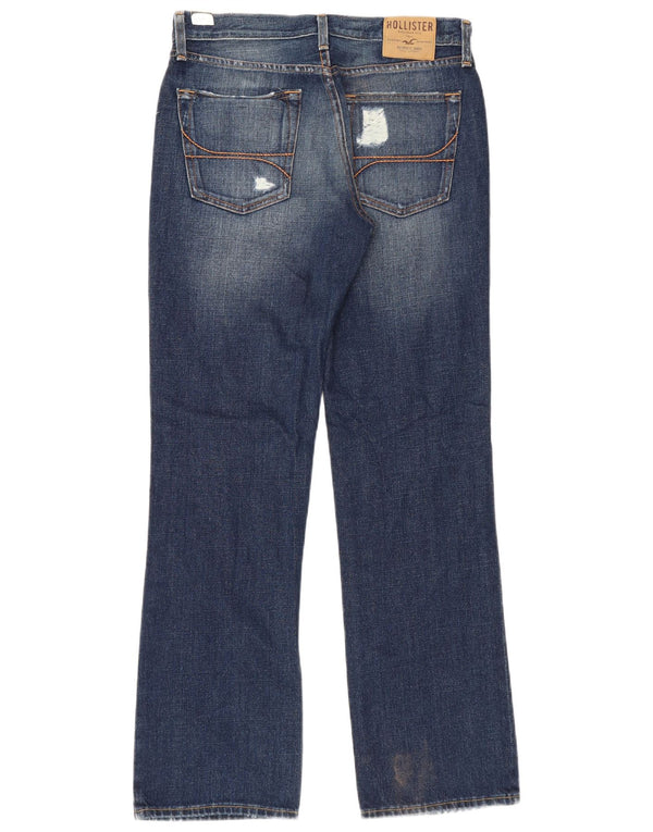 Vaqueros Hollister Hombre Desgastados Bootcut W32 L32 Algodón Azul