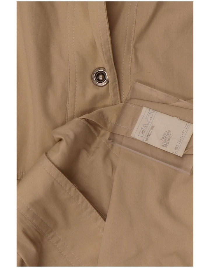 Gabardina vintage para mujer IT 46 Algodón beige grande