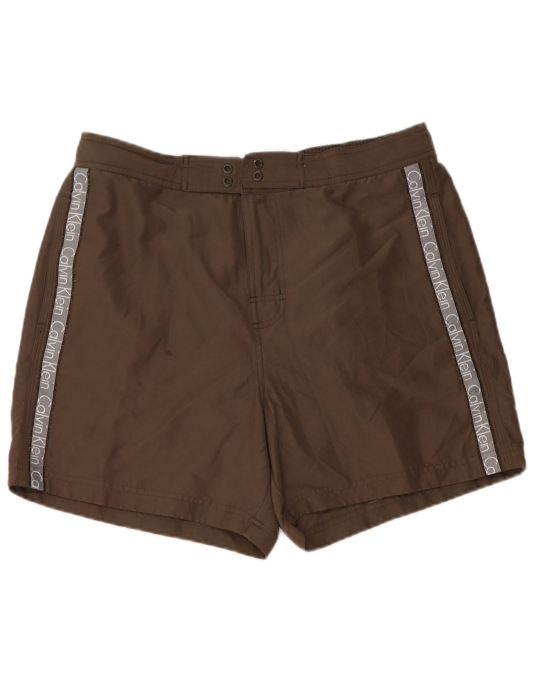 CALVIN KLEIN Bañador con estampado gráfico para hombre, talla grande, color caqui, poliéster