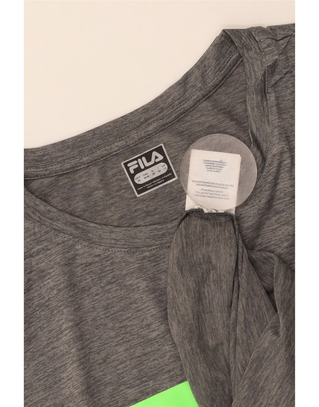 Fila Camiseta gráfica para mujer Top UK 44 Poliéster gris medio