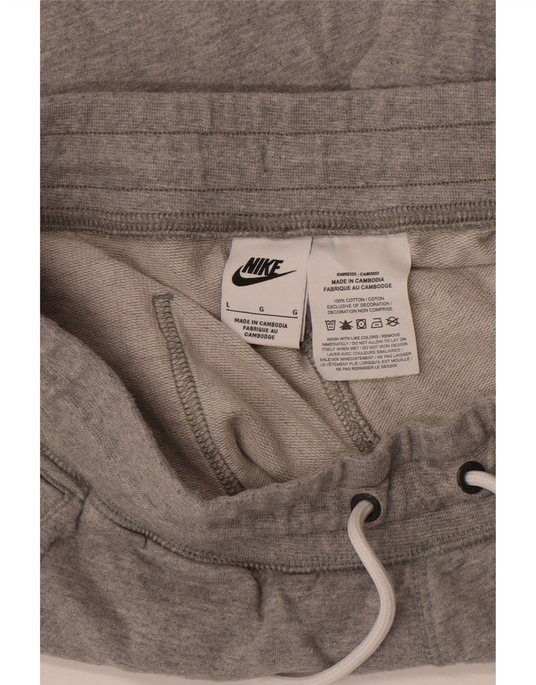 Nike - Pantalones cortos deportivos con gráficos para hombre, algodón gris grande