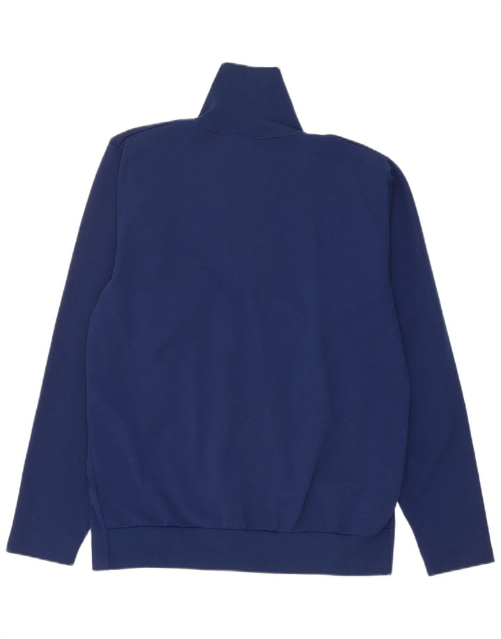 Vintage hombres chándal top chaqueta medio azul marino