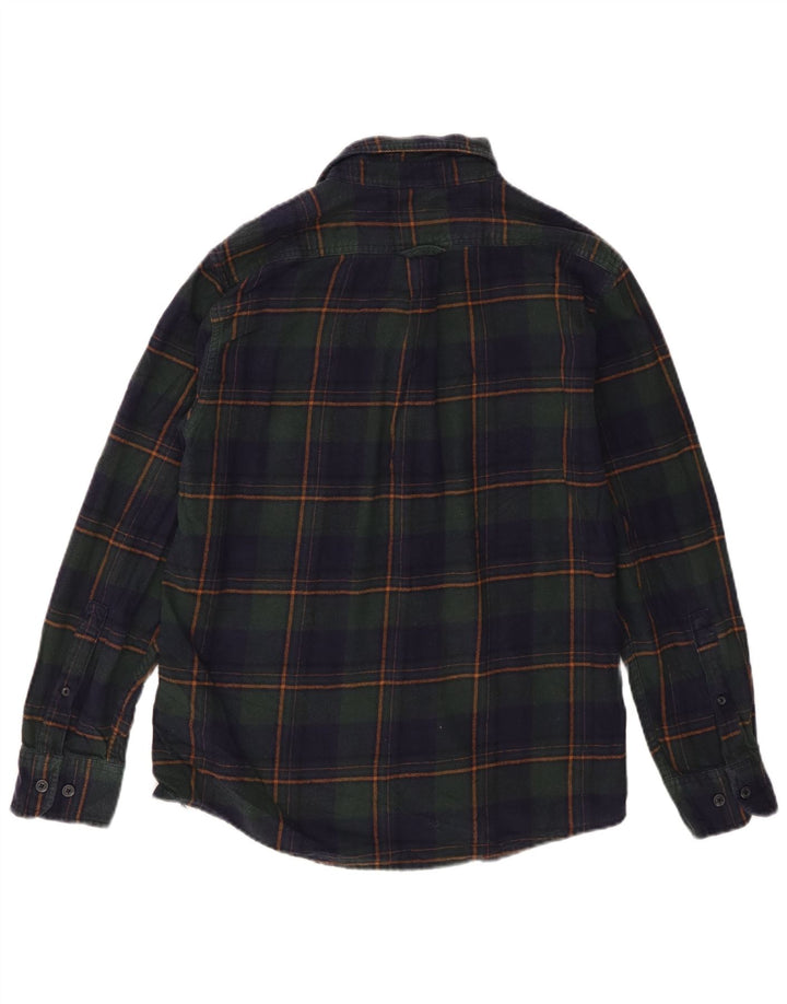 Eddie Bauer Camisa de franela para hombre Algodón a cuadros azul marino mediano