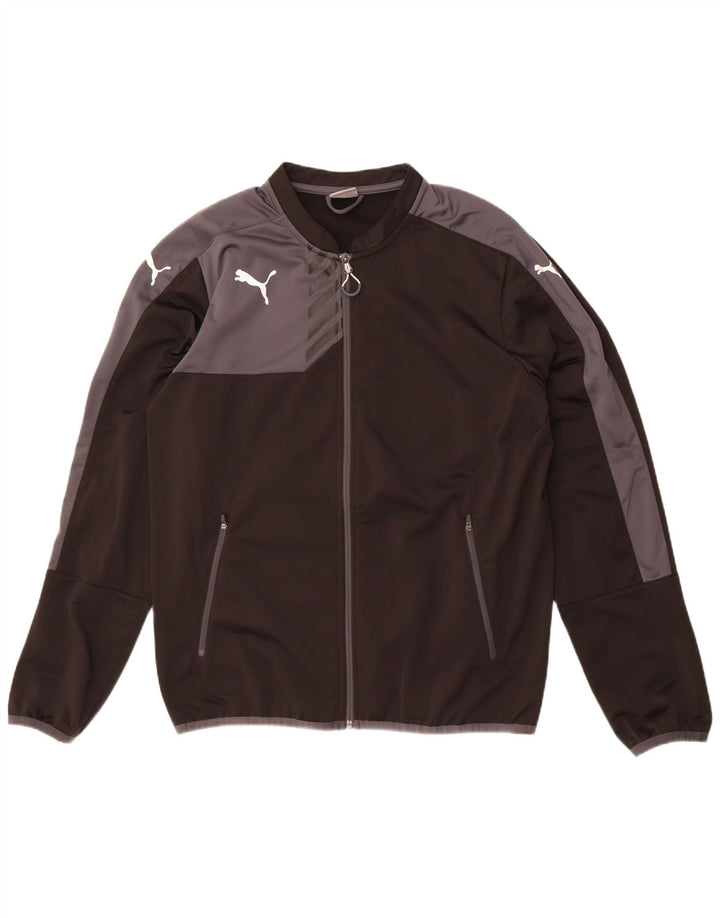 Puma Hombre Chándal Top Chaqueta Grande Negro Colorblock Poliéster