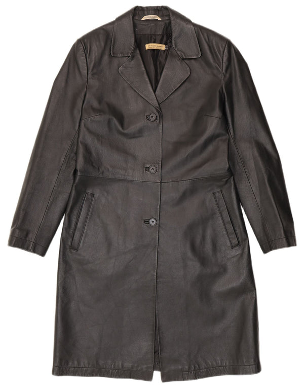 Abrigo De Piel Mujer Privilegi IT 42 Medium Cuero Negro