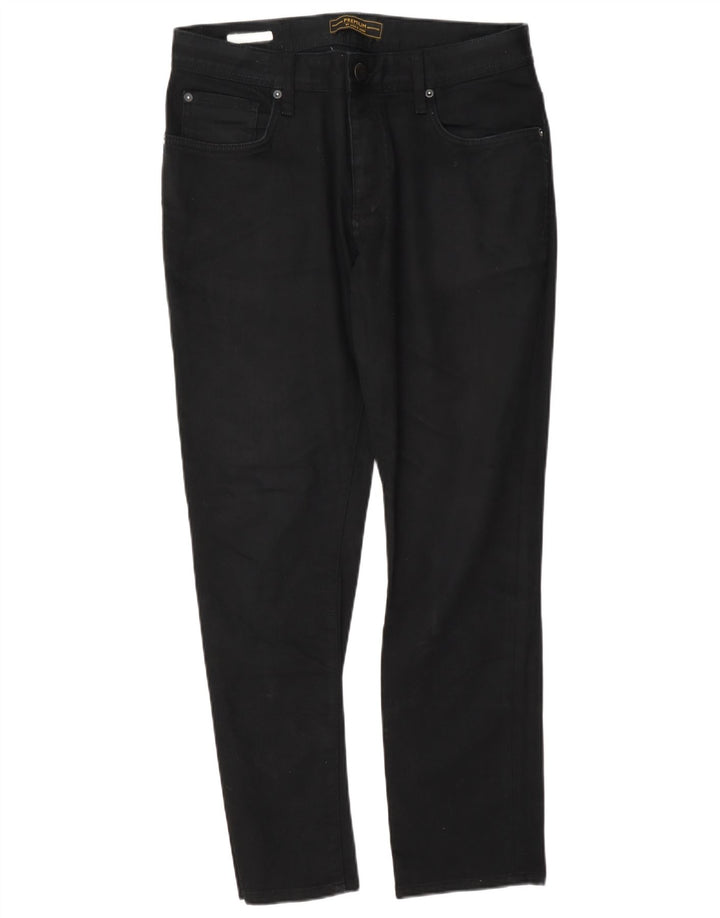 Jack & Jones Vaqueros ajustados para hombre W33 L30 Algodón negro