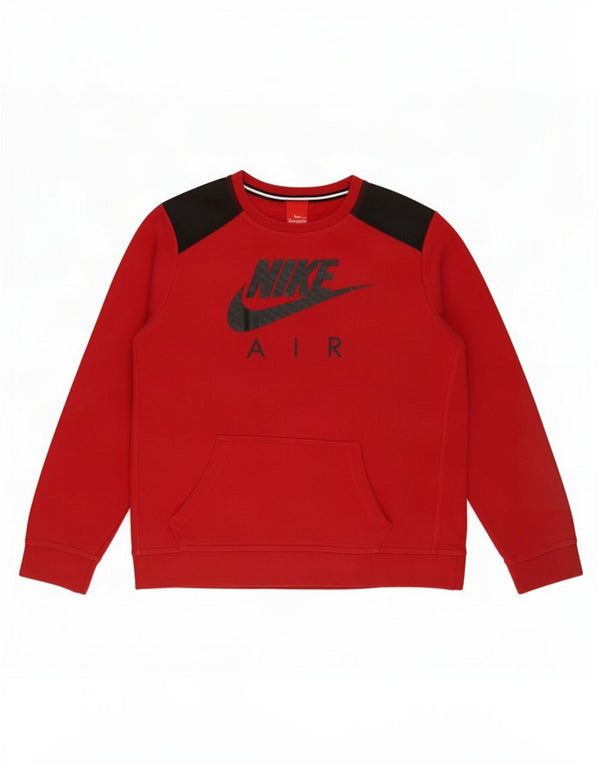 Nike Sudadera gráfica para niños 13-14 años XL Rojo Colorblock Algodón