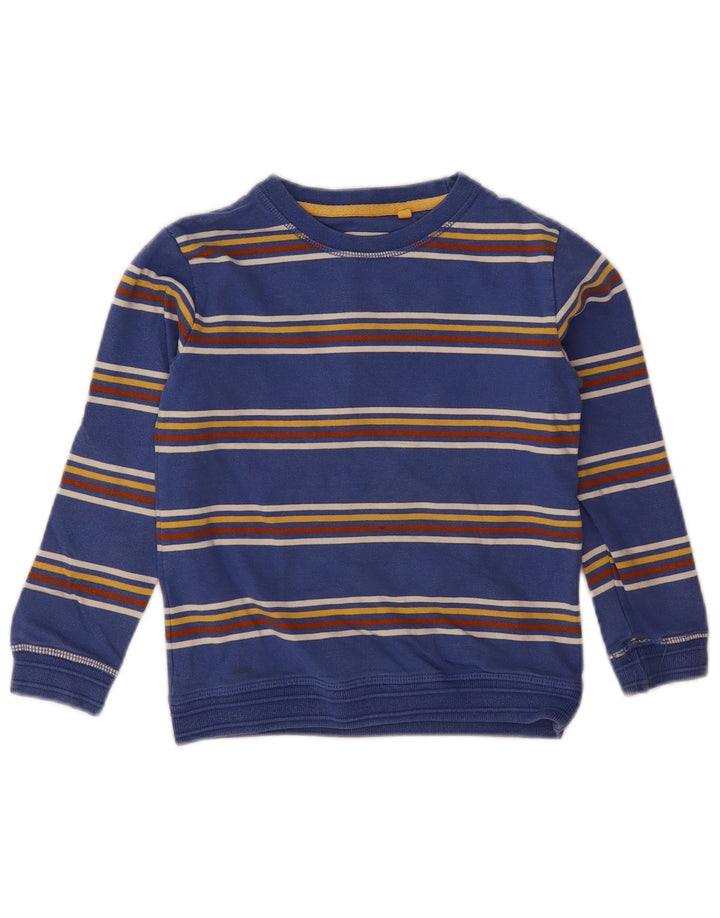 Fat Face Sudadera para niño - Jersey - 5-6 años - Algodón de rayas azules