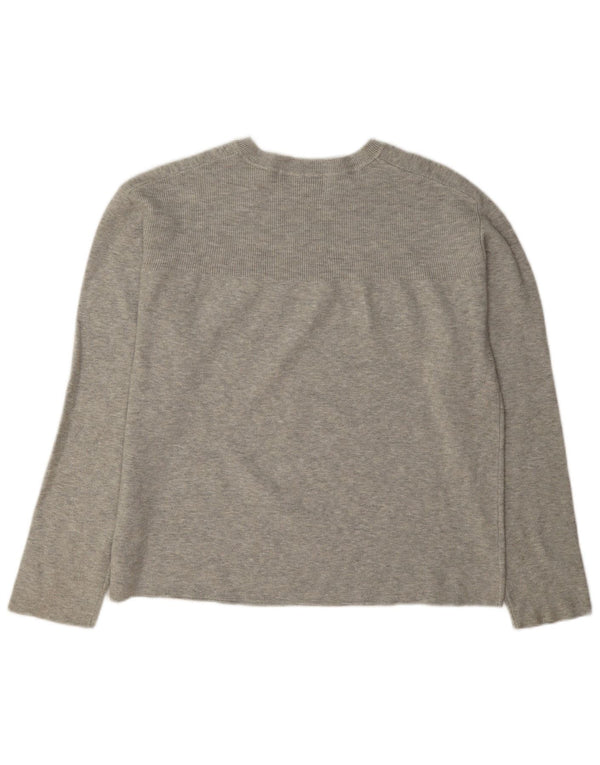 Marks & Spencer Jersey de cuello redondo para mujer UK 44 Viscosa gris medio