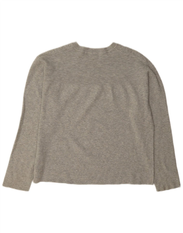 Marks & Spencer Jersey de cuello redondo para mujer UK 44 Viscosa gris medio