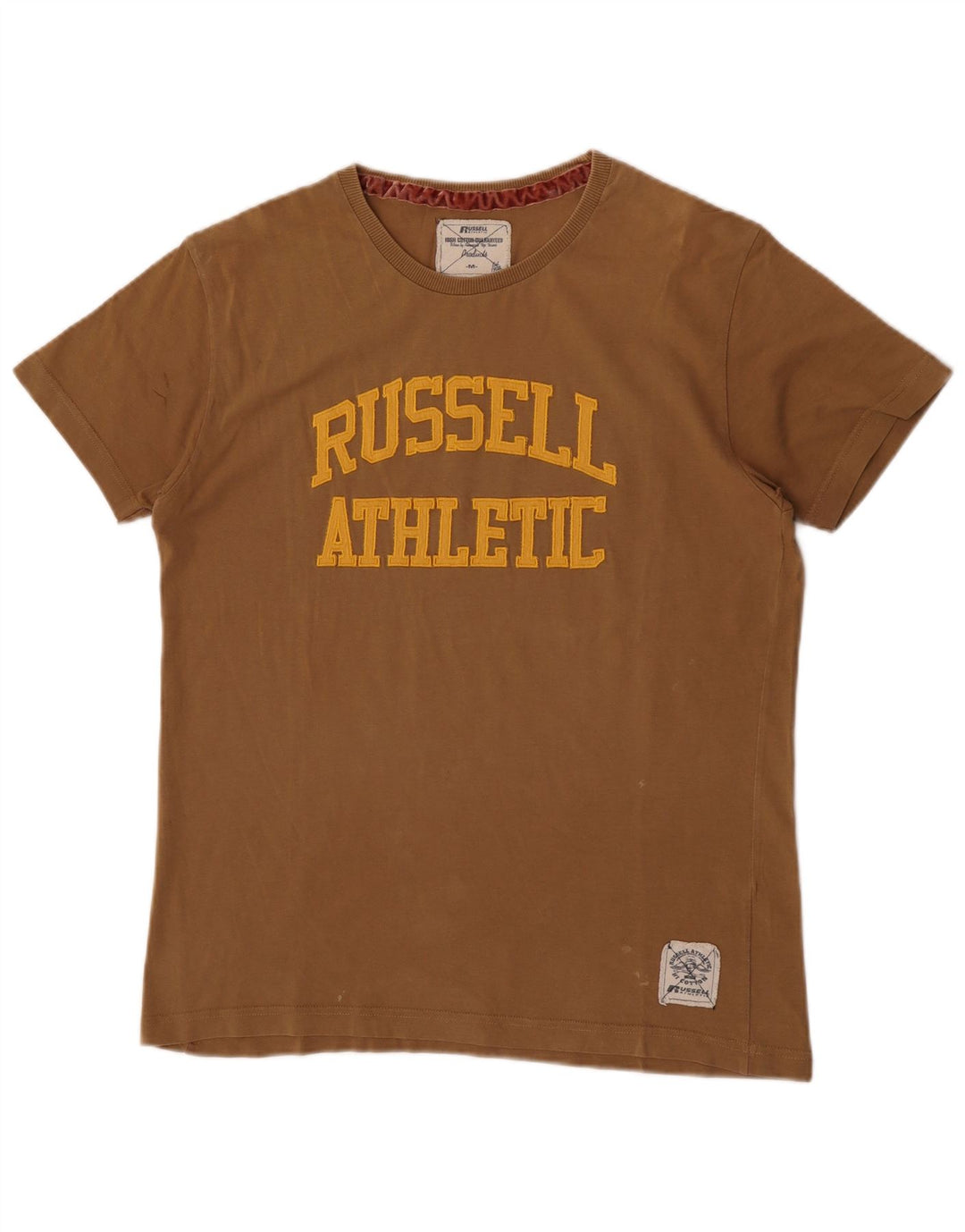 Russell Athletic Camiseta gráfica para hombre Top Algodón caqui mediano
