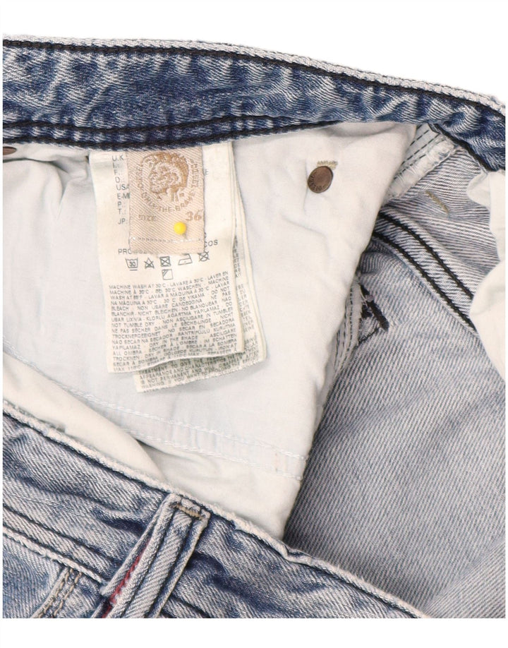 Diesel Vaqueros rectos desgastados para hombre W36 L34 Algodón azul