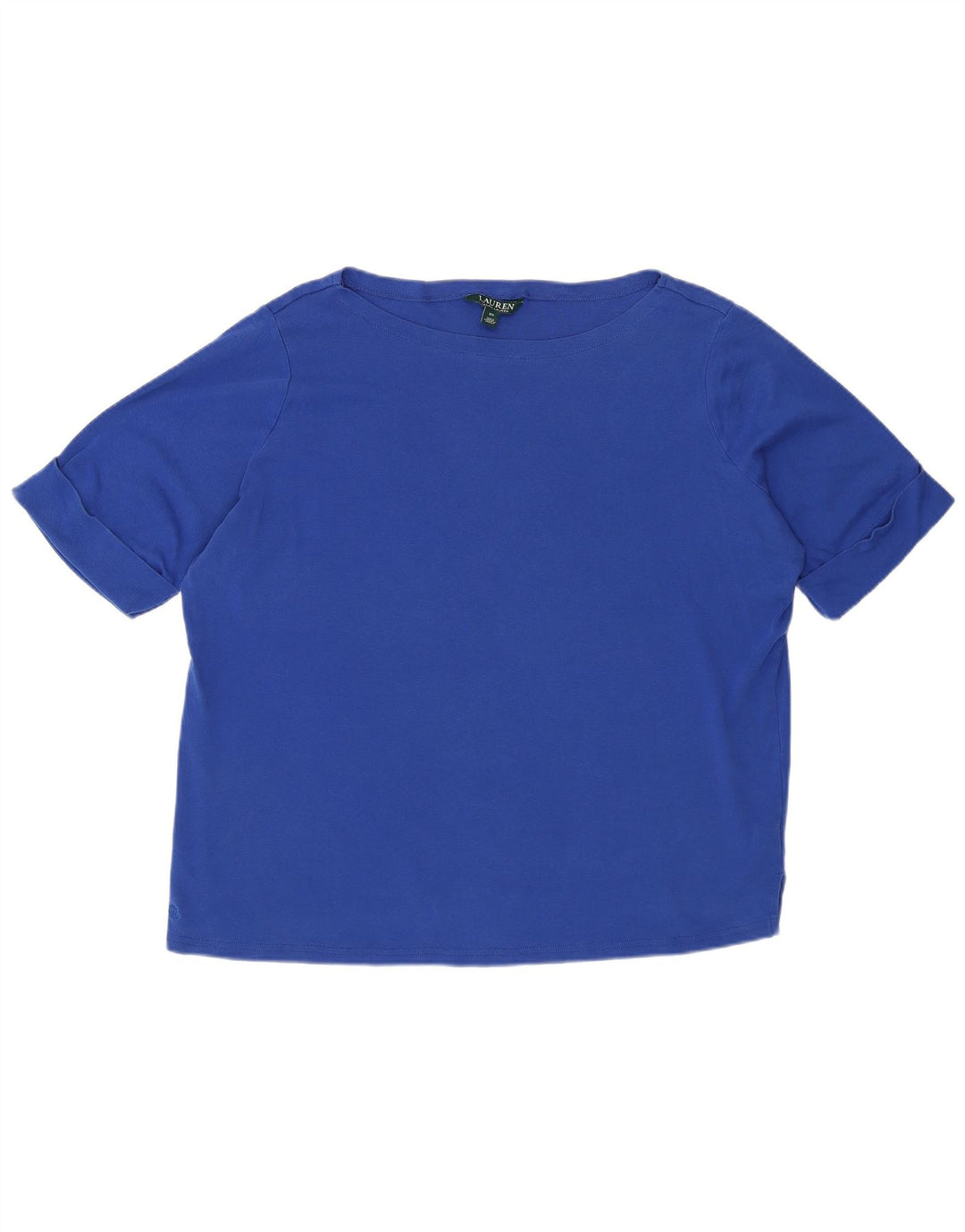 RALPH LAUREN Camiseta para mujer Top UK 22 3XL Algodón azul