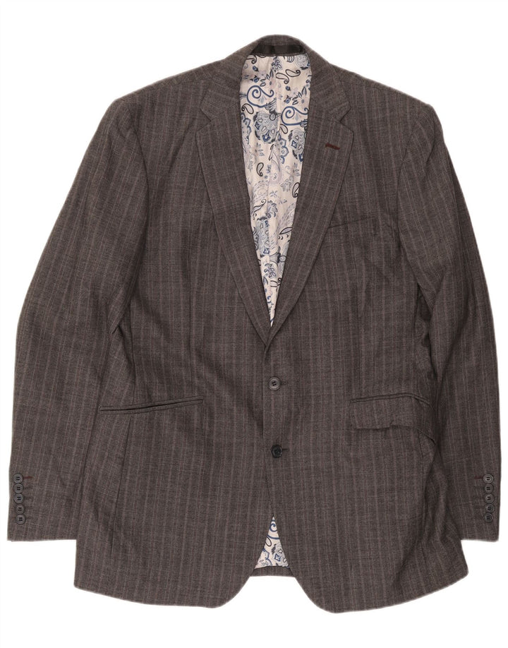 Marks & Spencer Chaqueta tipo blazer autógrafo para hombre UK 42 Large Grey Herringbone