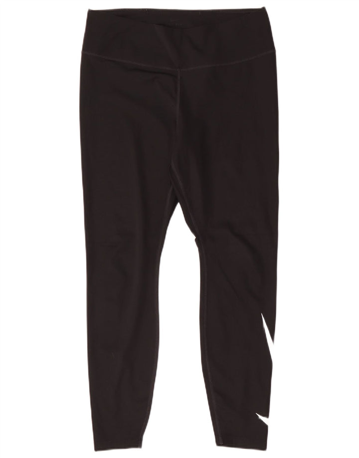 Nike Dri Fit Graphic Leggings para mujer, talla 40, poliéster negro grande