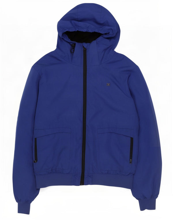 DC Chaqueta bomber con capucha para hombre UK 42 XL Poliéster azul