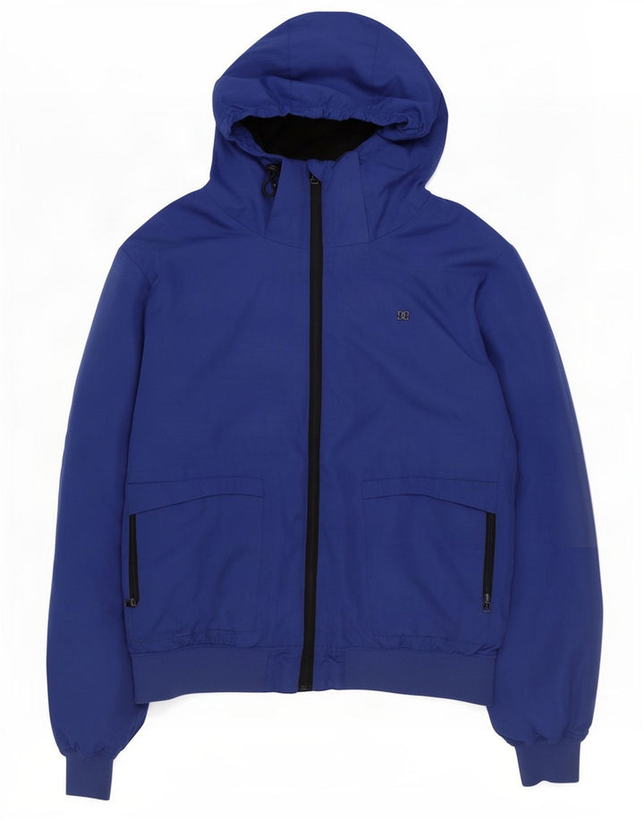 DC Chaqueta bomber con capucha para hombre UK 42 XL Poliéster azul