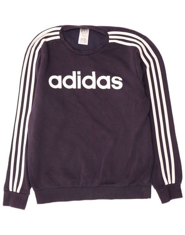 Adidas Hombre Sudadera Jumper Medium Azul Marino Poliéster