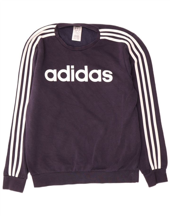 Adidas Hombre Sudadera Jumper Medium Azul Marino Poliéster