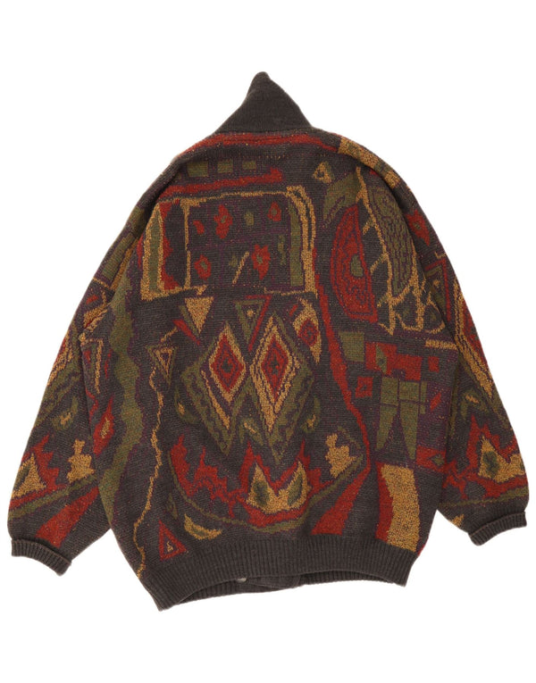 Frank Alexs Cárdigan para hombre IT 56 2XL Multicolor Geométrico
