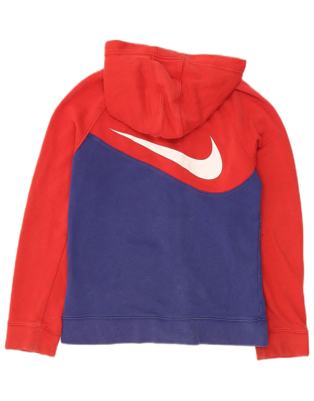 NIKE Sudadera con capucha y cremallera para niños, talla grande, color rojo, 12-13 años