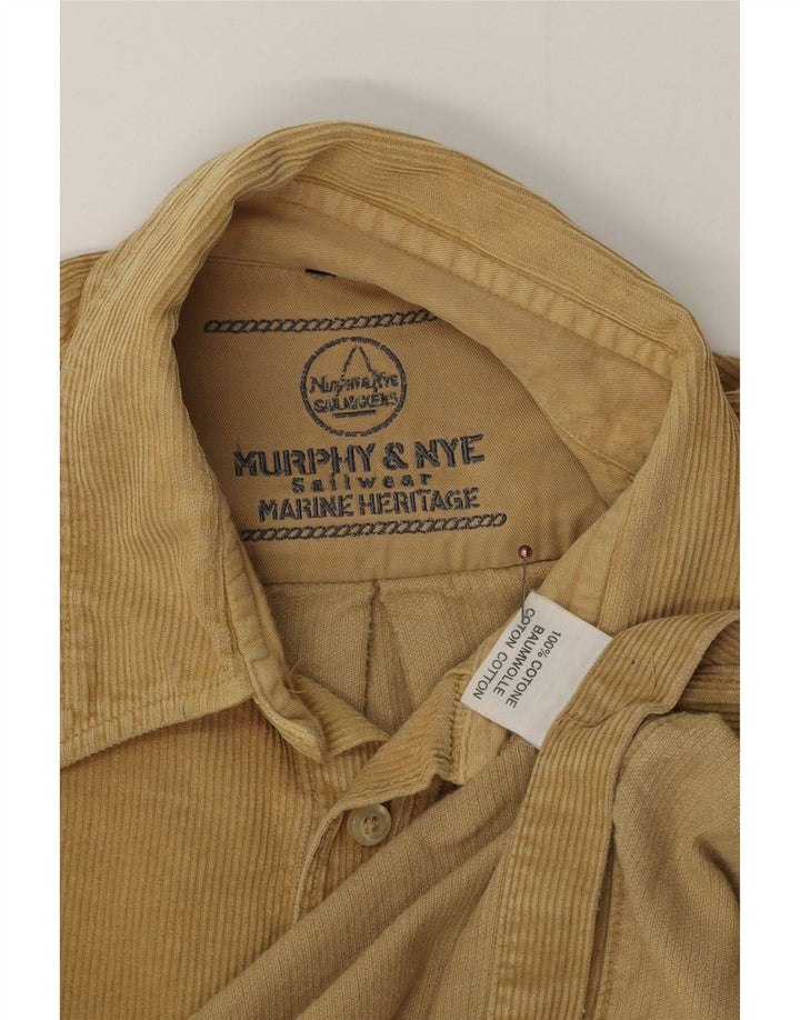 Murphy & Nye Camisa de pana Sailmakers para hombre XL Beige