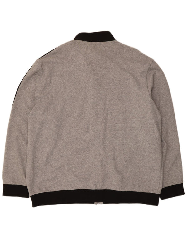 Adidas Hombre Chándal Top Chaqueta 2XL Gris Colorblock Algodón