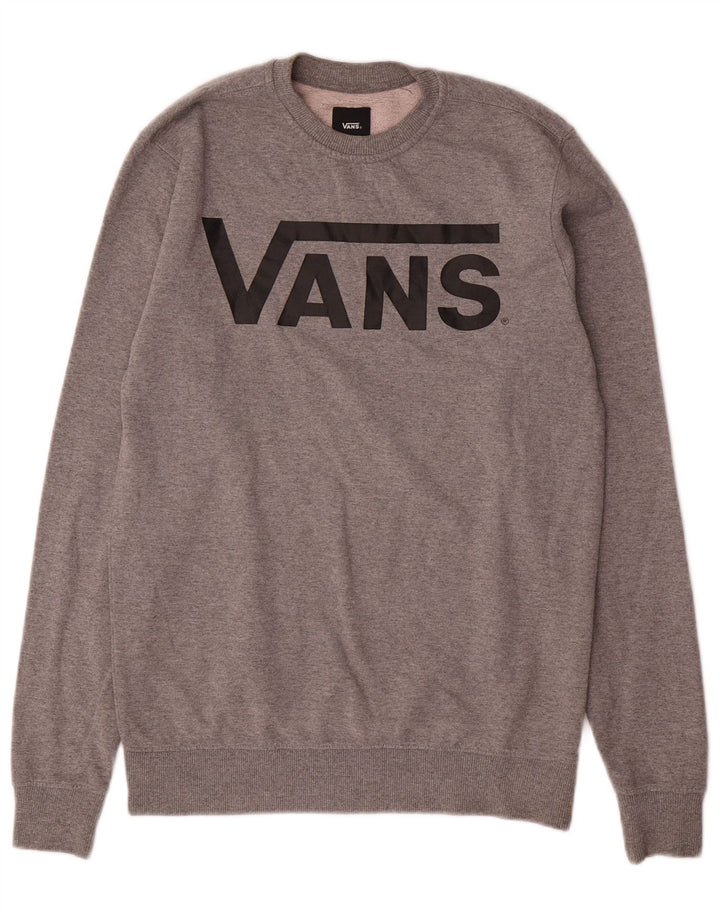Vans Hombre Sudadera Gráfica Jumper XS Algodón Gris